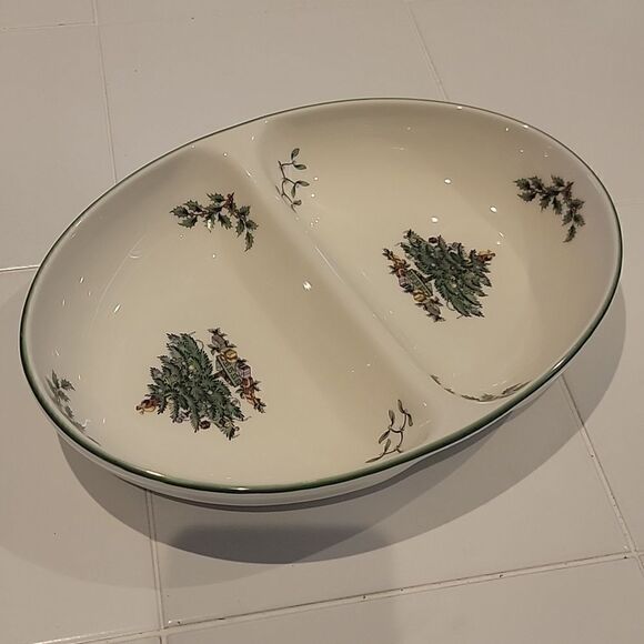Spode 11.5" oval divided serving dish - Picture 1 of 5